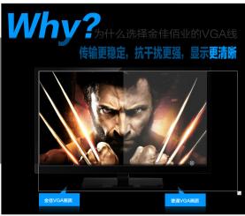 選購VGA線，認準金佳佰業(yè)VGA線